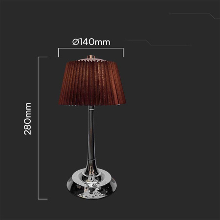 Lampka Biurkowa Nocna V-TAC 1,5W LED 28cm Ładowanie USB Ściemnianie Brąz 