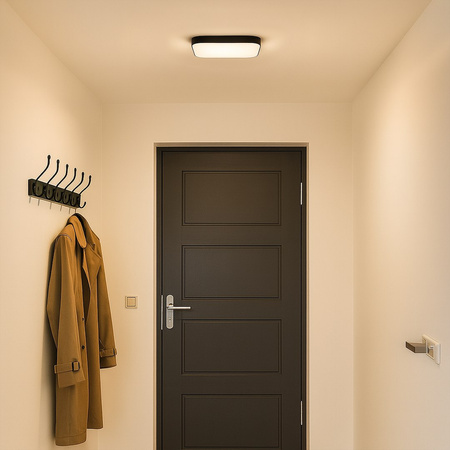 Plafon LED NEMO BLACK 17W z czujnikiem ruchu PIR