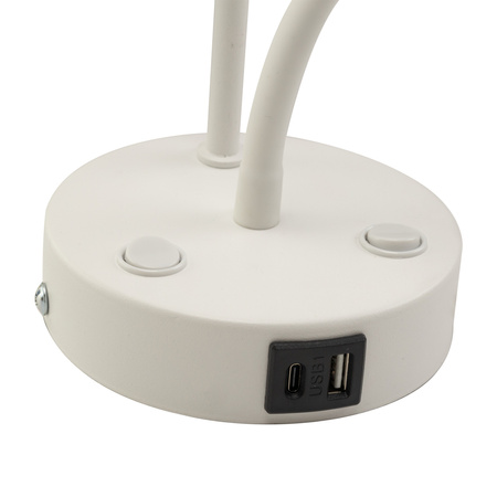 Kinkiet MAJA White USB+E27