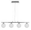 Lampa wisząca chrom/biała kula 4 RAISA 34-01399