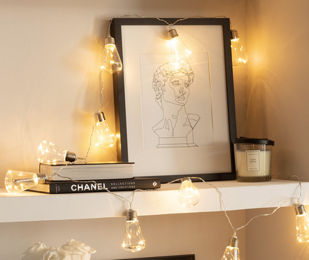 Girlanda świąteczna LED Żarówki Edison 2m na baterie