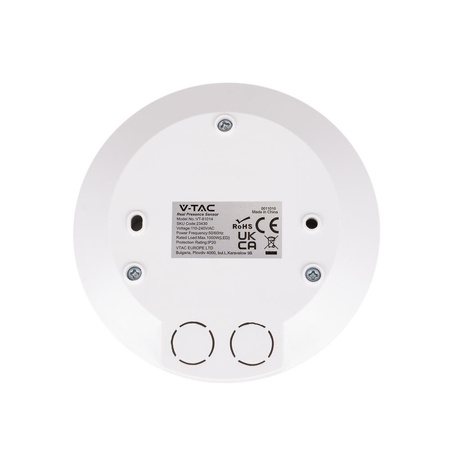 Czujnik Ruchu Obecności 360st V-TAC Natynkowy Sufitowy SLIM 25mm 360st fi76 1000W Biały VT-81014 5 Lat Gwarancji