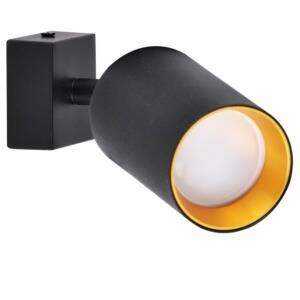 Lampa ścienno-sufitowa MARIBEL 1 GU10 czarno-złota + czarny pierścień