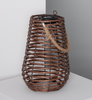 Rattanowa brązowa Latarenka LED Lampka solarna 30cm Lampion