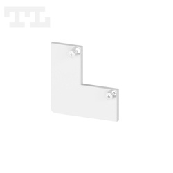 Zaślepka aluminiowa biała P12-1 bez otworu (wkręty w komplecie) (nr kat 7712114)