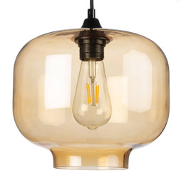 Lampa sufitowa wisząca szklana bursztynowa Cairo 1xE27
