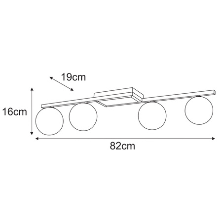 Czarna lampa sufitowa do oświetlenia salonu K-5465 z serii PAXI