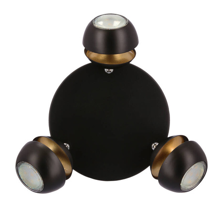 Boni plafon 3x3w gu10 led czarny