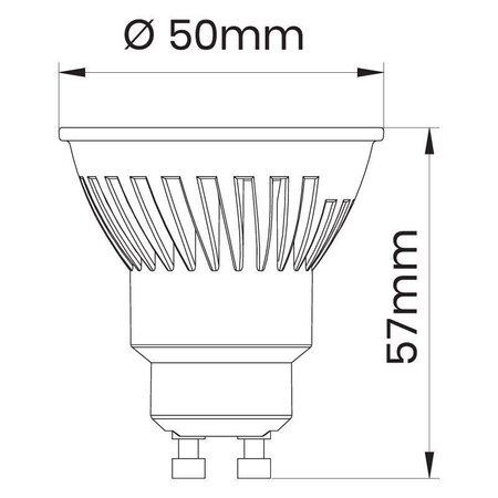 Żarówka LED GU10 7W zimna 6000K ceramika biała