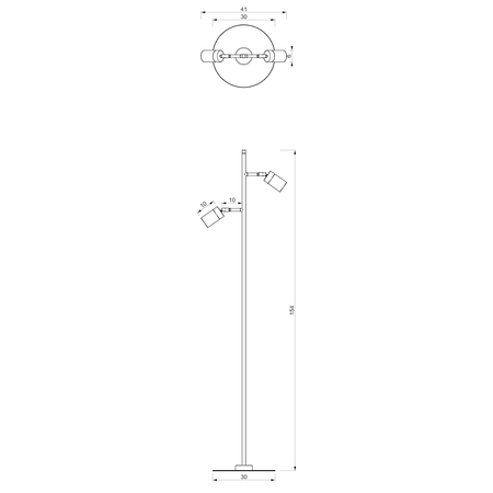 Lampa podłogowa JOKER WHITE/CHROME 1xGU10