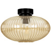 Prosta lampa sufitowa, czarno-bursztynowa K-5674 z serii DROP