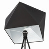 Lampa podłogowa NEPTUN trójnóg z abażurem czarny diament