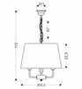 Pasteri lampa wisząca czarny matowy 3x40w e14 abażur beżowy 31-01351