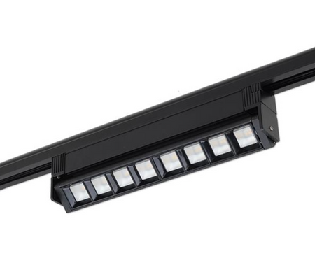Reflektor szynowy czarny 1- fazowy Linda 12W LED 4000K 30cm