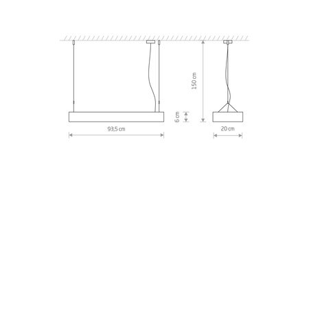 Nowodvorski Lampa wisząca grafitowa SOFT LED 90X20 7532