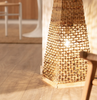 Lampa podłogowa BIJE z włókien naturalnych BOHO
