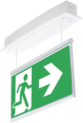 Oprawa ewakuacyjna podtynkowa SUPREMA D-std CB IP54 PT-S / współpraca z centralną baterią / 94640