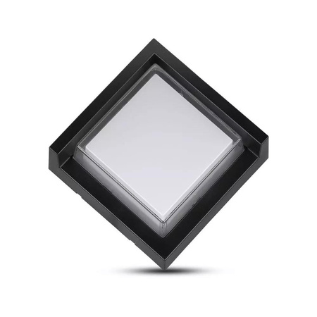 Oprawa Ścienna V-TAC 7W LED Czarna Kwadrat IP65 VT-831 3000K 670lm