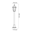 Lampa zewnętrzna LIGURIA 1m patyna 1xE27