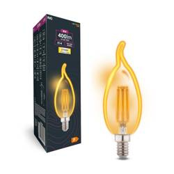 Żarówka Żarówka Filament LED GOLD C37 płomyk E14 4W 400lm 2700K