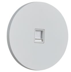 Gniazdo RJ45 podtynkowe okrągłe metalowe TOGGLICA ROUND biały mat