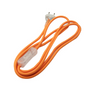 Przewód w oplocie kabel z wtyczką 2m pomarańczowy włoski