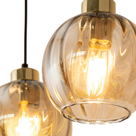 Lampa wisząca DEVI Amber 3xE27 listwa 