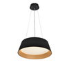 Umbria lampa wisząca czarno drewniana led klosz biały 31-24183