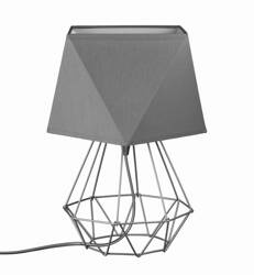 Lampka nocna Diament LOFT  GREY  abażur szary