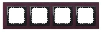 Ramka poczwórna Sonata Ospel Śliwka Szkło IP20