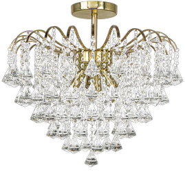 Lampa sufitowa Belweder 4xE14 złota kryształ