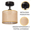 Kinkiet metalowy regulowany juta abażur Natural boho 1xE27
