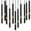 Lampa wisząca MONZA BLACK / GOLD 11xG9 8W