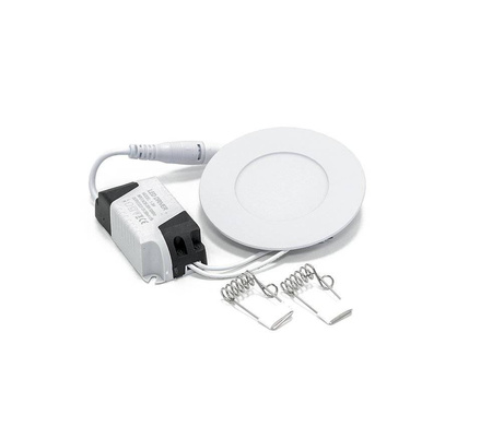 Oprawa Sufitowa podtynkowa Led 3W okrągła 3000K ciepła IP20