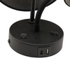Kinkiet MAJA Black USB+E27