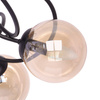 Okazała lampa sufitowa z bursztynowymi kloszami K-5127 z serii FLORO