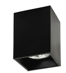 Oprawa sufitowa natynkowa E27 Downlight kwadrat czarna 16cm