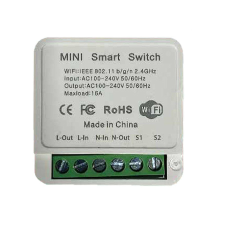 Bezprzewodowy Włącznik Switch Wi-Fi V-TAC 1x10A Dopuszkowy SMART LIFE TUYA Alexa Google Home VT-5101