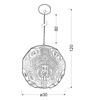 Lampa Wisząca ARES GOLD 1xE27