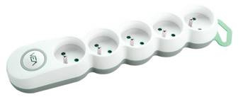 Przedłużacz 5G 3m Z/U  z wył. okrągłe gniazda.biały ELEKTRO