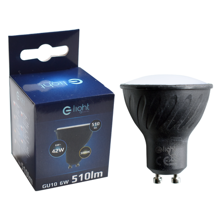 Żarówka LED GU10 6W czarna ciepła