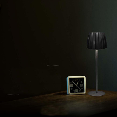 Lampka Biurkowa Nocna V-TAC 2,7W LED 34cm Ładowanie USB Ściemnianie Czarna 