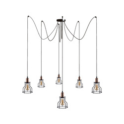 Nowodvorski Lampa wisząca czarna miedź WORKSHOP