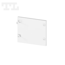 Zaślepka aluminiowa biała P22-3 + P22-6 bez otworu (wkręty w komplecie) (nr kat 7722614)