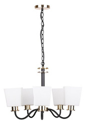 Lampa wisząca czarno-biała żyrandol 5xE27 Schubert 35-74249