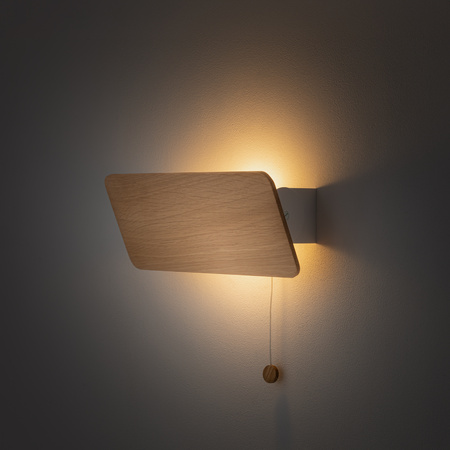 Nowodvorski Kinkiet regulowany z włącznikiem drewniany OSLO 30 