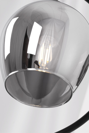 Grafitowa lampa ścienna do doświetlenia salonu K-5197 z serii SARA