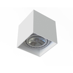 Nowodvorski Lampa punktowa natynkowa biała kwadratowa COBBLE