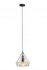 Lampa wisząca Diament przeplatany liną jutową Boho
