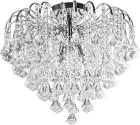 Lampa sufitowa kryształowa Belweder 4xE14 chrom